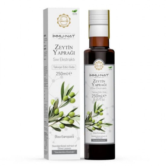 Olive Leaf Liquid Extract 250 ML – IMMU-NAT Plant-Based Supplement for Immunity, Antioxidants, Heart Health & Cholesterol Support